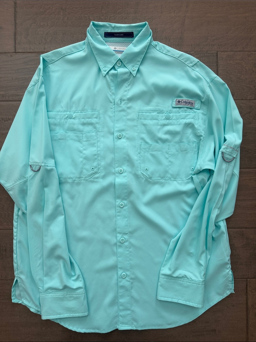 Columbia Men's Button-Down Performance Shirt - Aqua Teal